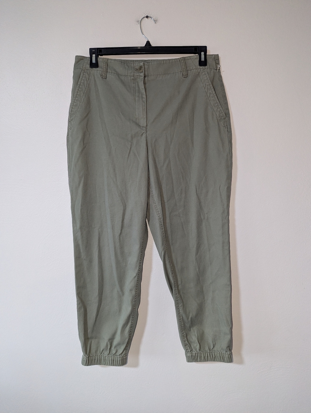 L Talbots Green Casual Chino Jogger Pants